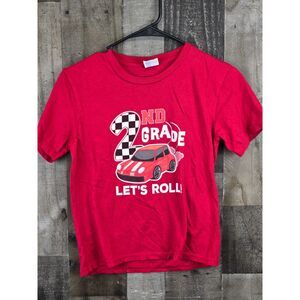 Kids 2nd Grade Tee "says 2nd grade :lets Roll" Kids Size Small 6-7